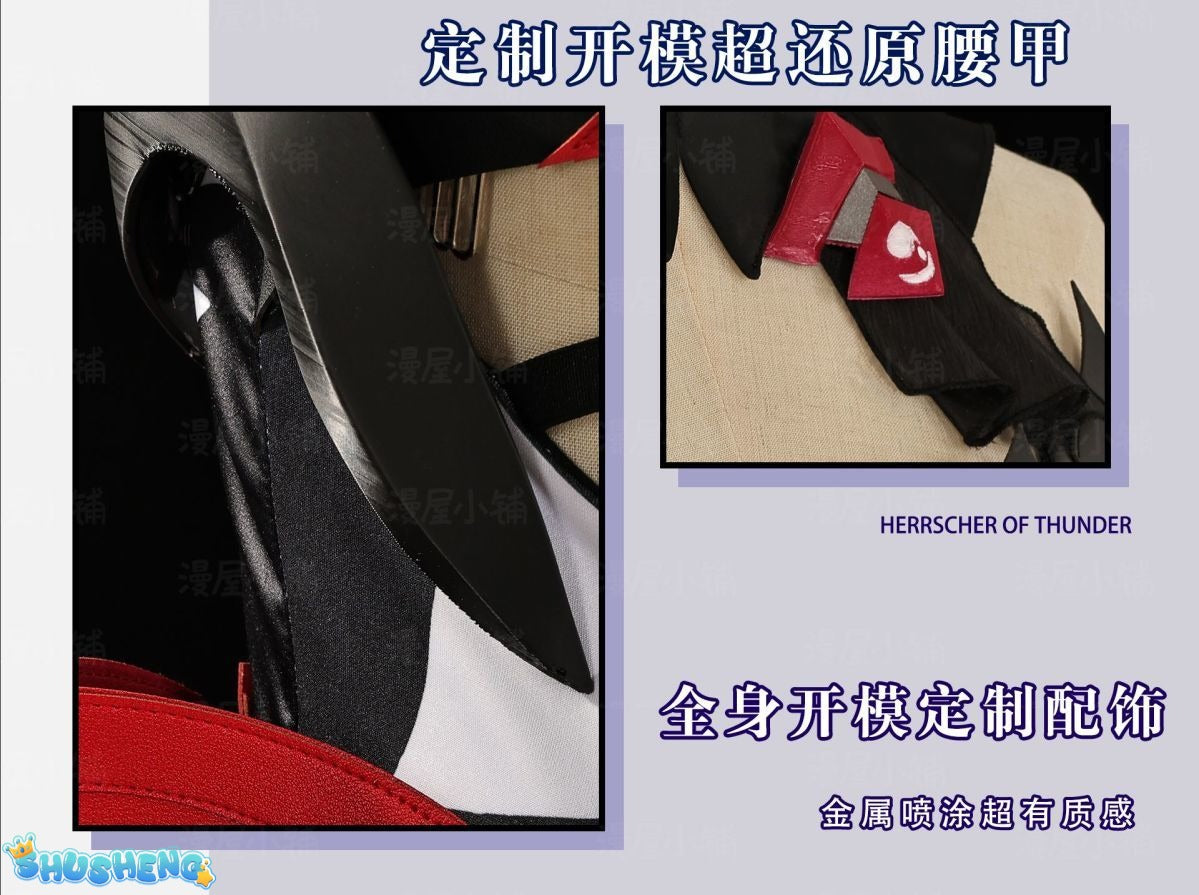 New Anime Honkai Impact 3 Raiden Mei Cosplay Horns Halloween Devil Horns Barrettes Cosplay Hair Clip Headdress Costume Masquerade