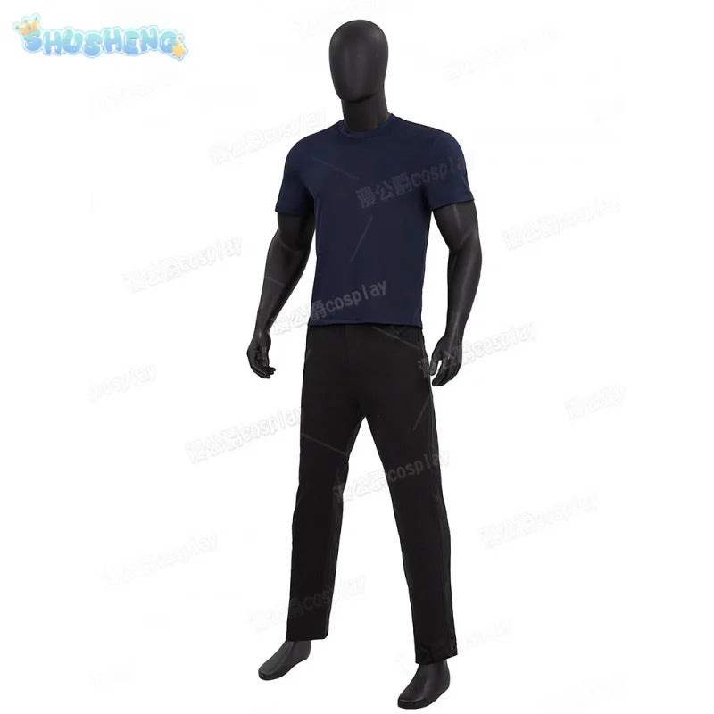 Thunderbolts Bucky Barnes Cosplay Winter Soldier Costume Halloween Men's Fantasy Uniform Coat Props Shoes Accessories Net Set