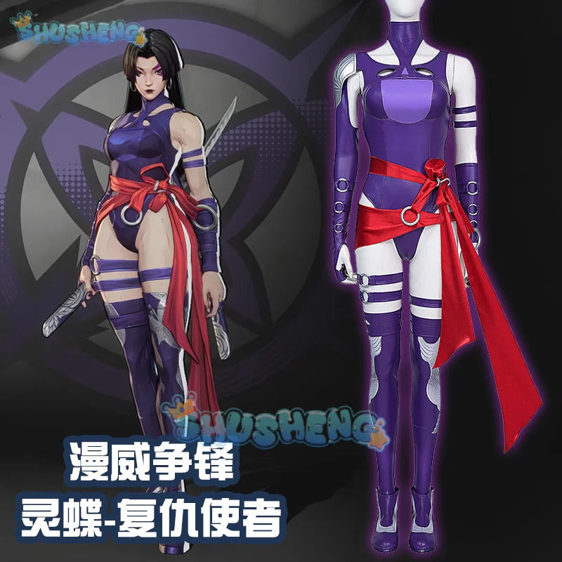 Revanche Psylocke Cosplay Costume Betsy Braddock Uniform Halloween Carnival Party Christmas Play Role Clothes Clothing for Women