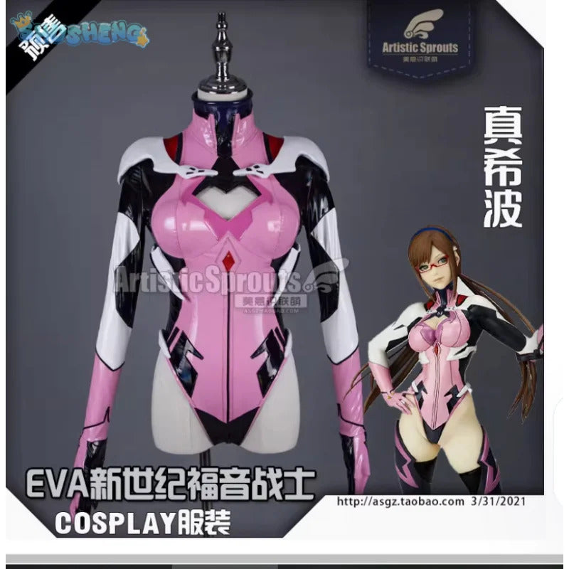 Mari Makinami Illustrious Anime EVA Cosplay Costume Women's sexy jumpsuit armor socks headwear set Halloween Carnival uniform