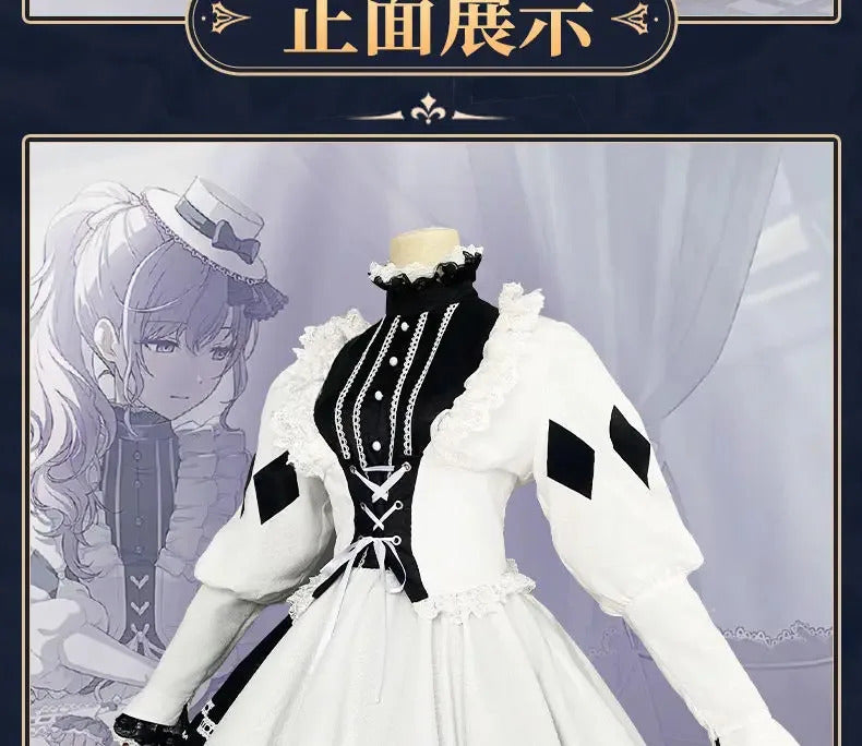 Asahina Mafuyu mfy Cosplay PRSK PJSK Five boxes Costume New Sweet Lolita Dress Halloween Party Fashion Women's Maid Uniform