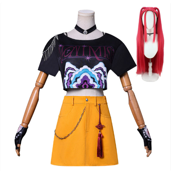 K-POP cosplay costume Cos Hunters Superstar Lumi Mira Zoe Cosplay Costume Anime KPop Demon Full Set Girl Group Suit Women Halloween Party Roleplay