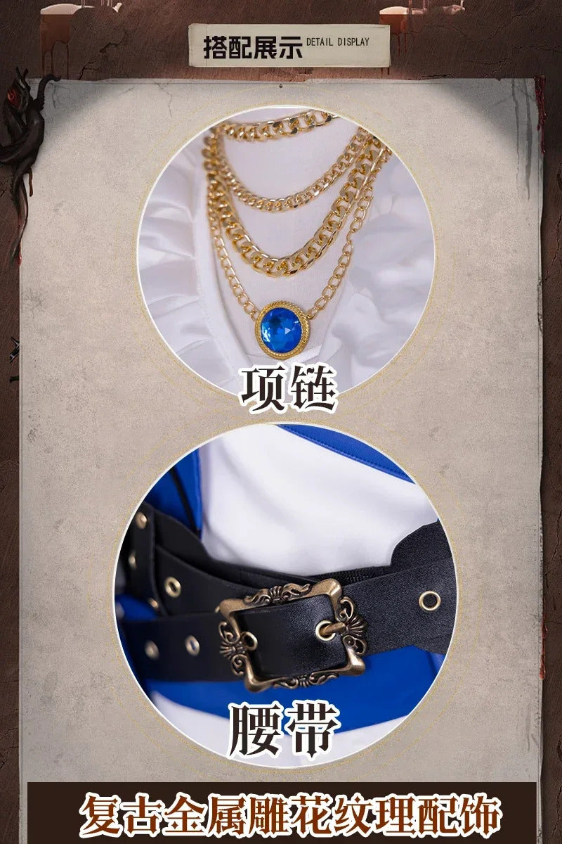Shusheng Identity V Luca Balsa Prisoner Cosplay Costume Silhouette Uniform Halloween Carnival Party Christmas Play Role Clothes