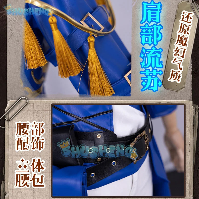 Shusheng Identity V Luca Balsa Prisoner Cosplay Costume Silhouette Uniform Halloween Carnival Party Christmas Play Role Clothes
