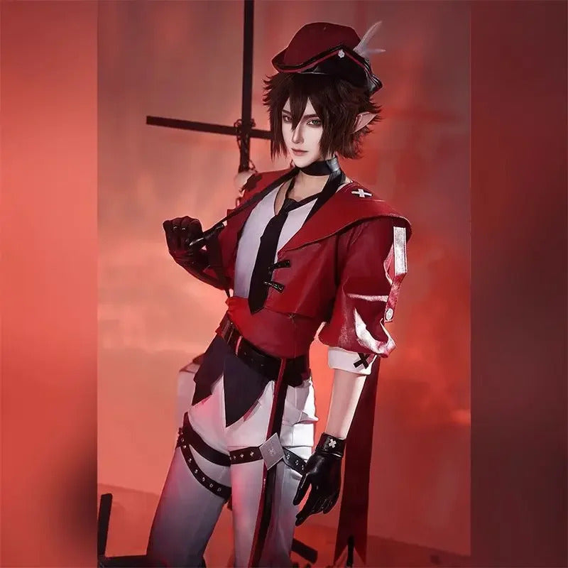 Anime AOTU Anmicius Cosplay Costume Leather jacket pants props tie accessories set Halloween men women fashion New uniform