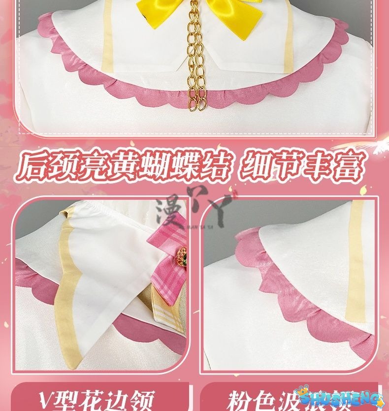 Virtual YouTuber Ace Taffy Cosplay Costume Dress Hat Bow Gloves Hairpin Shirt For Game Party Custom Made
