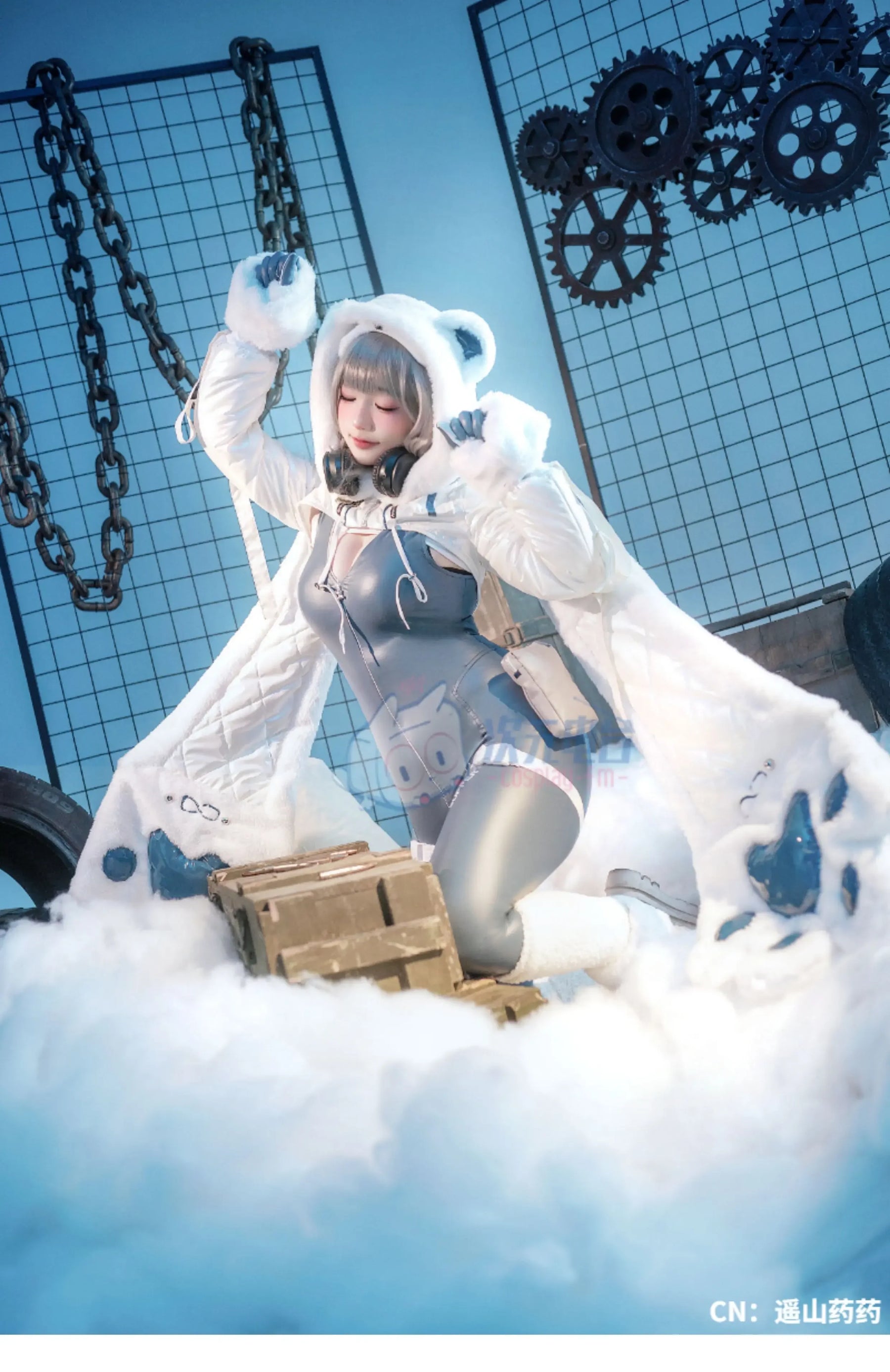 Shusheng-R Game NIKKE:The Goddess of Victory Neve Cosplay Costume Tight leather jumpsuit coat hat Halloween carnival sweet uniform Neve set