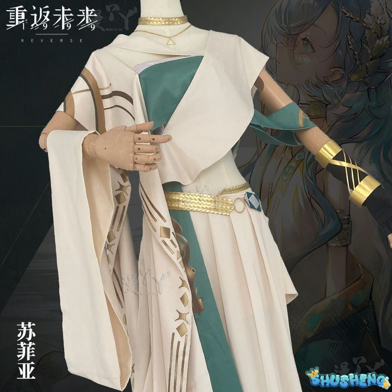 Game Reverse:1999 Sophia Cosplay Costume Cosplay Wig Dress Full Set Accessories Uniform Halloween Carnival Party For Woman Girls