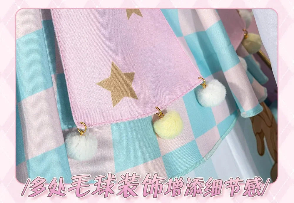 Anime BanG Dream! Kokoro Tsurumaki Cosplay Costume Dress Hat Glove Coat Hat Props Full Set Halloween Sweet Woman Lolita Uniform