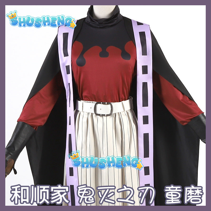 Anime Douma Cosplay Demon Slayers Cosplay Costume Kimetsu No Yaiba Clothes Cloak Douma Wig Fans Halloween Cos for Women Men