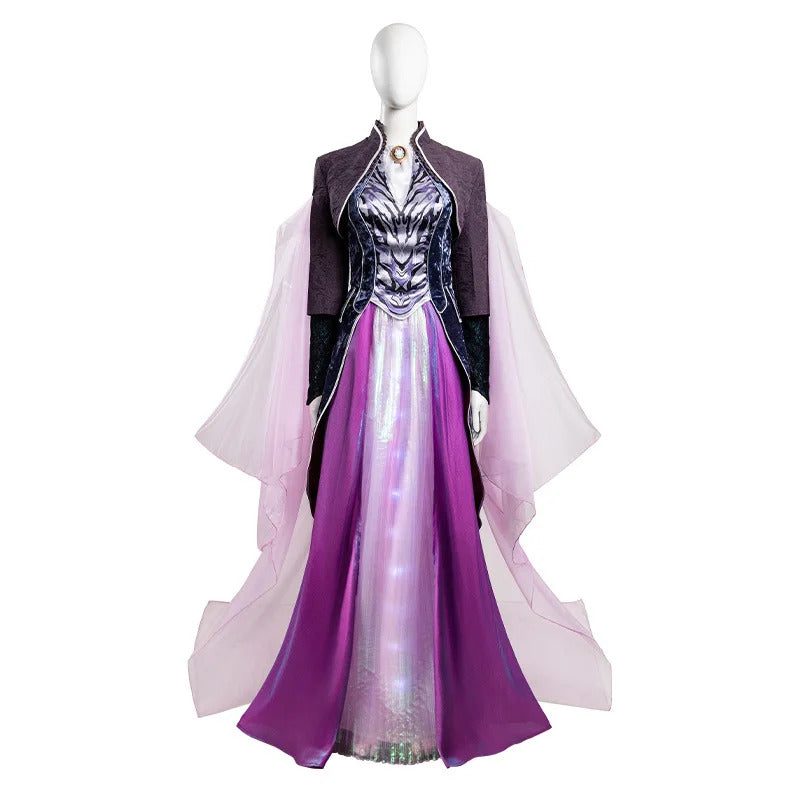 Movie Agatha Harkness Cosplay Agatha Cos All Along Costume New Elegant Dress Coat Shawl Accessories Set Christmas Party Full Set