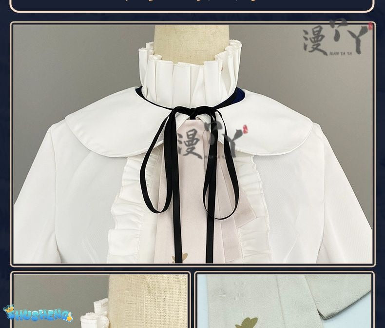 Arknights Amiya Cosplay Costume Set Dress Ear Headband White Navy Games Anime Costumized Outfit for Women