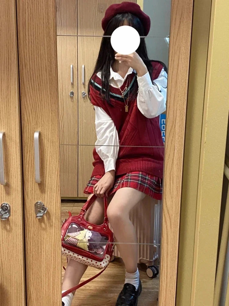 Rafayel Cosplay Love and Deepspace Men Fashion Vest Sweater Red Maple Season Uniform Halloween Costumes Rafayel Role Play Suit