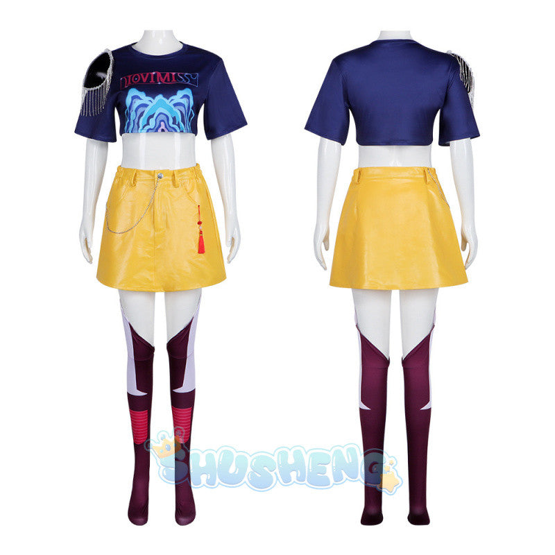 In Stock Cos Hunters Superstar Lumi Mira Zoe Cosplay Costume Anime KPop Demon Full Set Girl Group Suit Women Halloween Party Roleplay