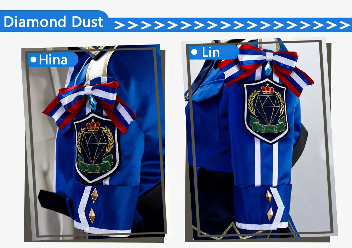 Diamond Dust Hina Rin Nana Ai Cosplay GIRLS BAND CRY gbc hina Costume Halloween Party Fashion Dress Wig Props Uniform Woman Set