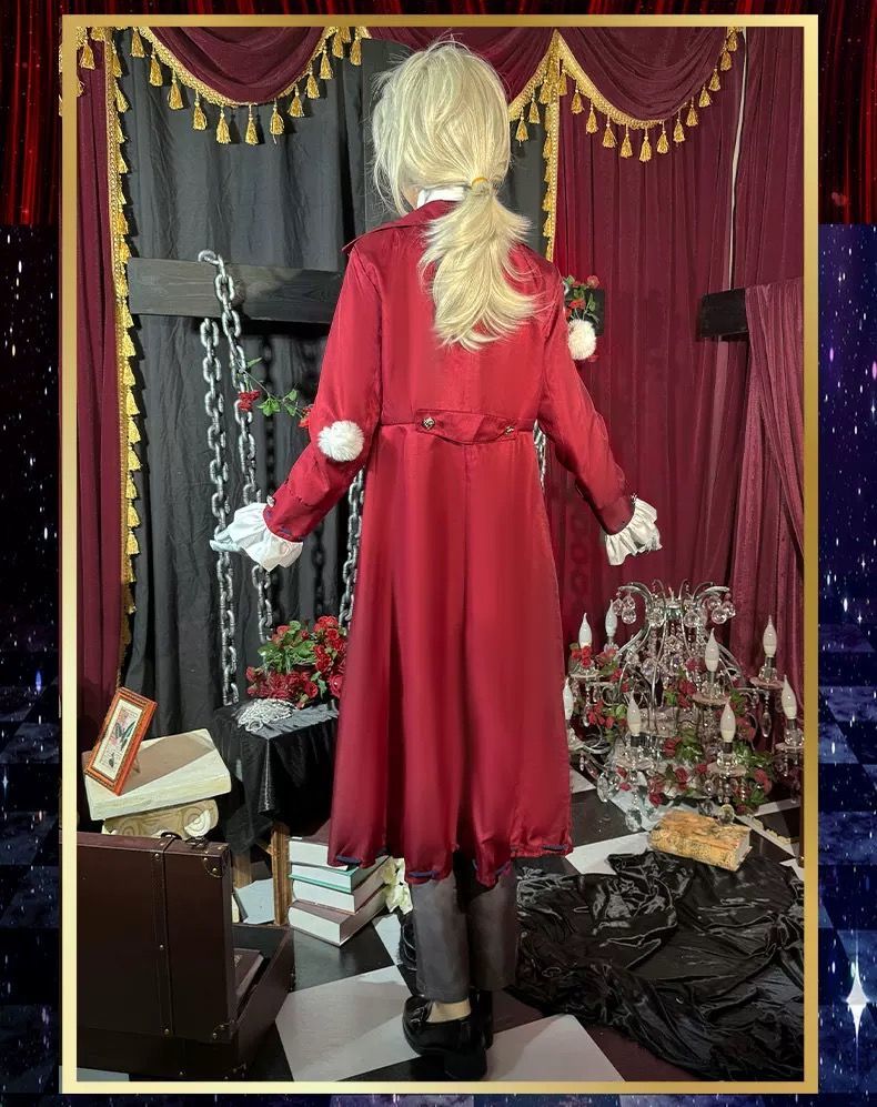 Identity V Anime Game Frederick Kreiburg Cosplay Costume Composer Wig Tailcoat Uniform Coat Adult Man Halloween Carnival Suits