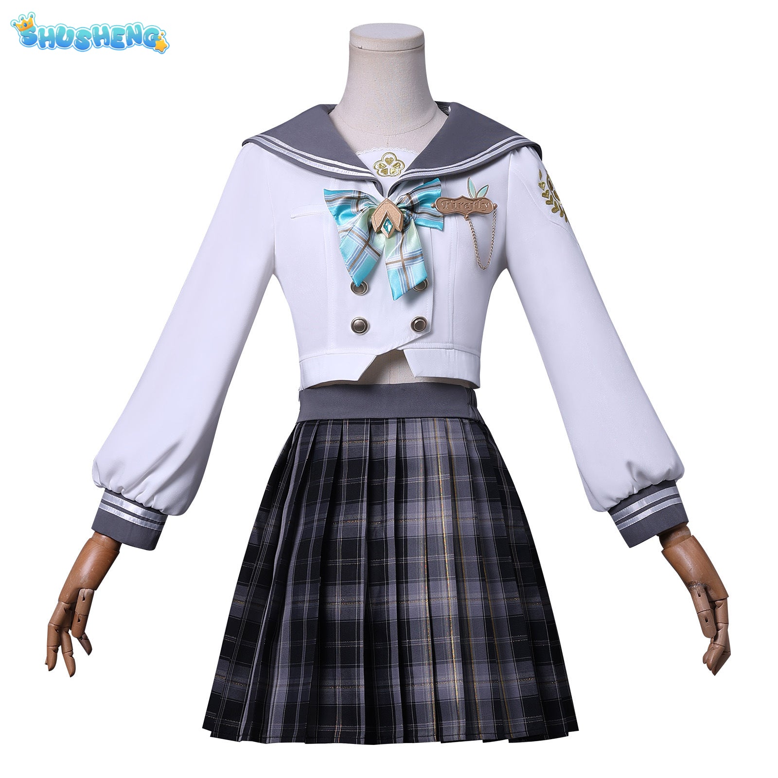 Anime Game Honkai Star Rail Fireflies Spring Missive Cosplay Clothing Full Set Costume Outfits For Woman JK Dress Cosplay Party