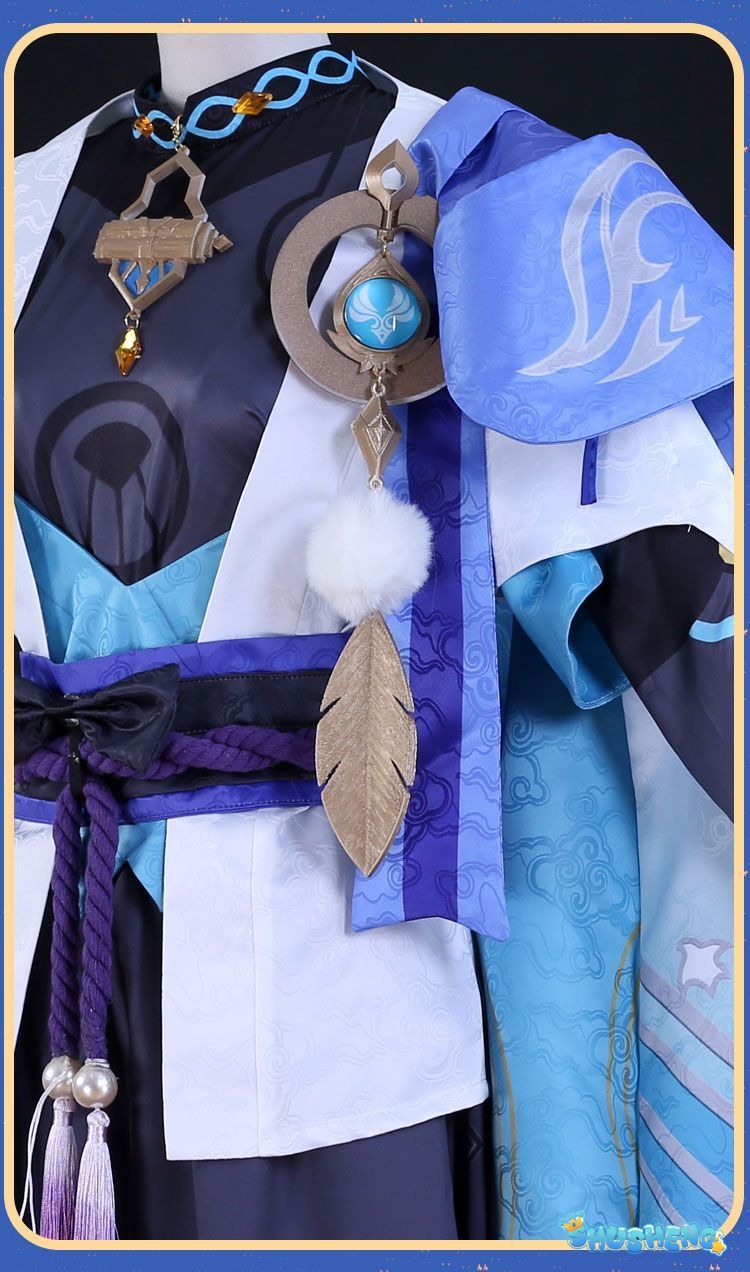 Wanderer Cosplay Anime Game Genshin Impact Costume Fashion Uniform Full Set Halloween Role Play Clothing
