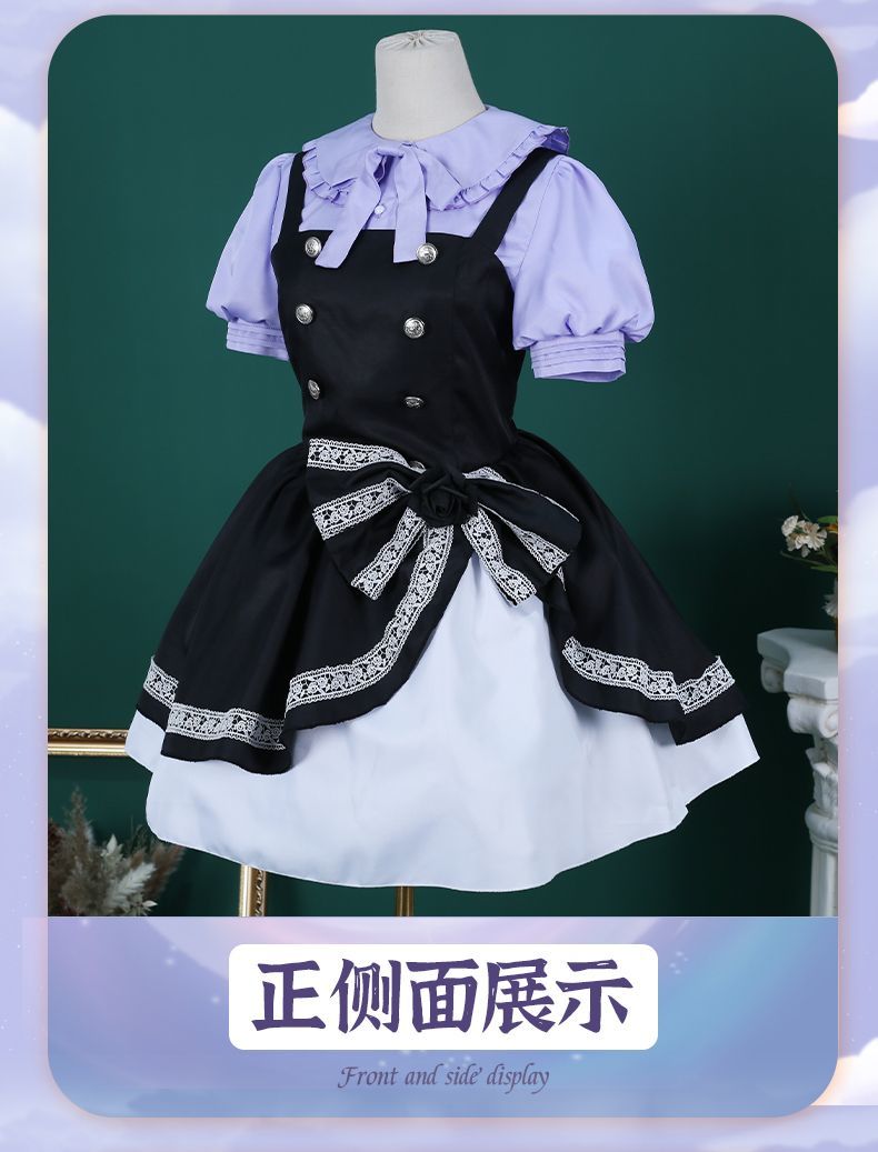 Rikka Takanashi Cosplay Costume Summer Gothic Dress Wig Halloween sweet girl New uniform Hero Cos