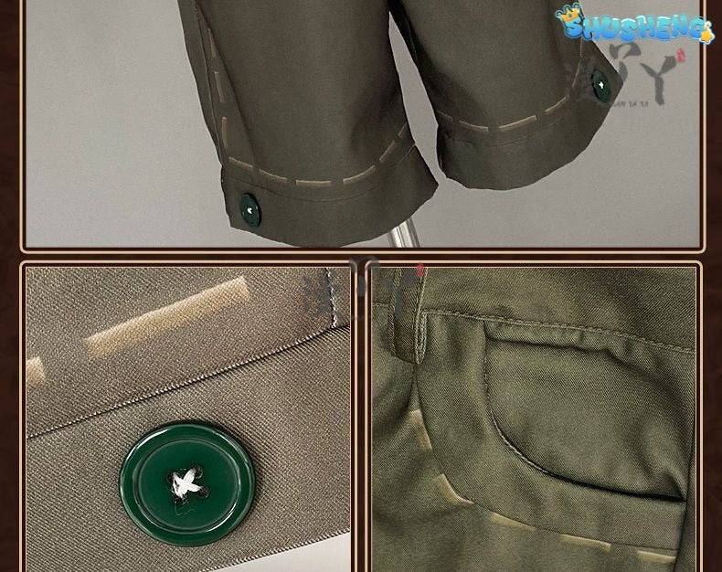 Identity V Florian Brand Fire Investigator Cosplay Costume Leonard Uniform Halloween Carnival Party Christmas Play Role