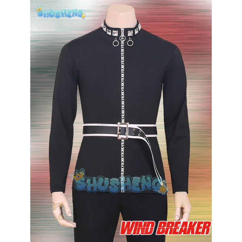 Yamato Endo Cosplay Costume Wig Anime WIND BREAKER Shishitoren Kimono Uniform Jacket Sweater Glasses Choji Tomiyama Halloween
