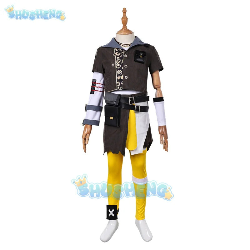 Arcane Isha Cosplay Costume Kids Uniform Halloween Carnival Party Christmas Play Role Clothes Clothing Shusheng