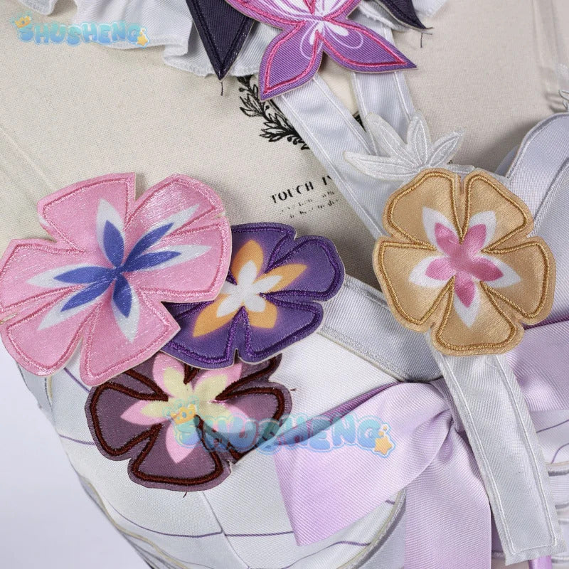 Shusheng-N Honkai Star Rail Castorice Cosplay Costume Dress Uniform Headwear Halloween Party for Women Girls Carnival Cos Props