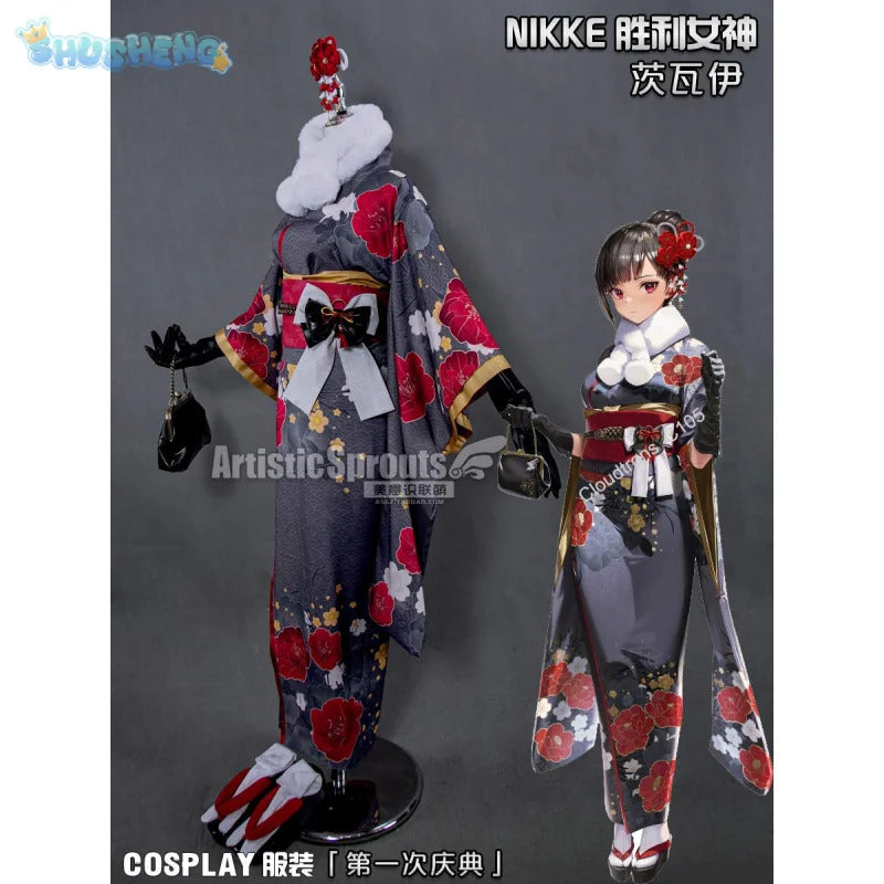 NIKKE:The Goddess of Victory Zwei Cosplay Costume Halloween party new kimono dress accessories props wig woman uniform set