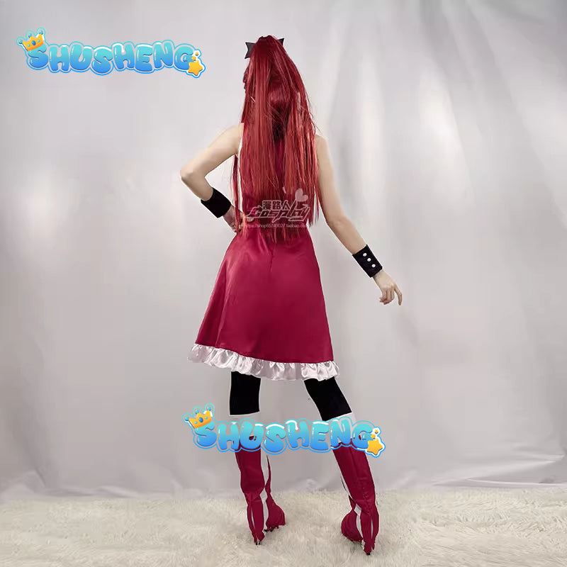 Anime Puella Magi Madoka Magica Sakura Kyouko Cosplay Costume Adult Women Lolita Dress Uniform Skirt Suit Halloween Party Outfit