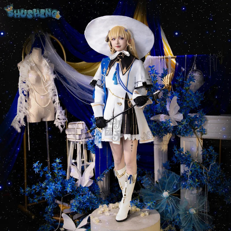 Shusheng-N Game Wuthering Waves Phoebe Cosplay Costume Hat wig dress gloves accessories props set Halloween carnival sweet Woman uniform