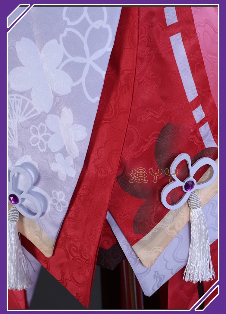 Genshin Impact Yae Miko Full Set Guuji Yae Cosplay Costume Wig Earning Headwear Ears Tail for Comic Con