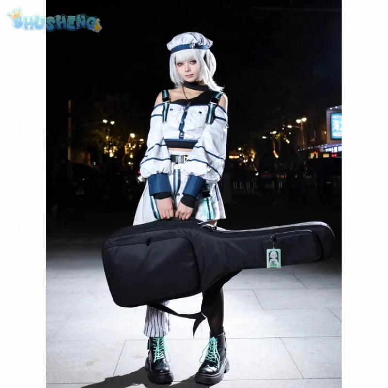Shusheng-R BanG Dream! It's MyGO!!!!! Raana Kaname Cosplay Costume Girl Halloween Party Sweet Uniform Hat Skirt Socks Belt Accessories Set