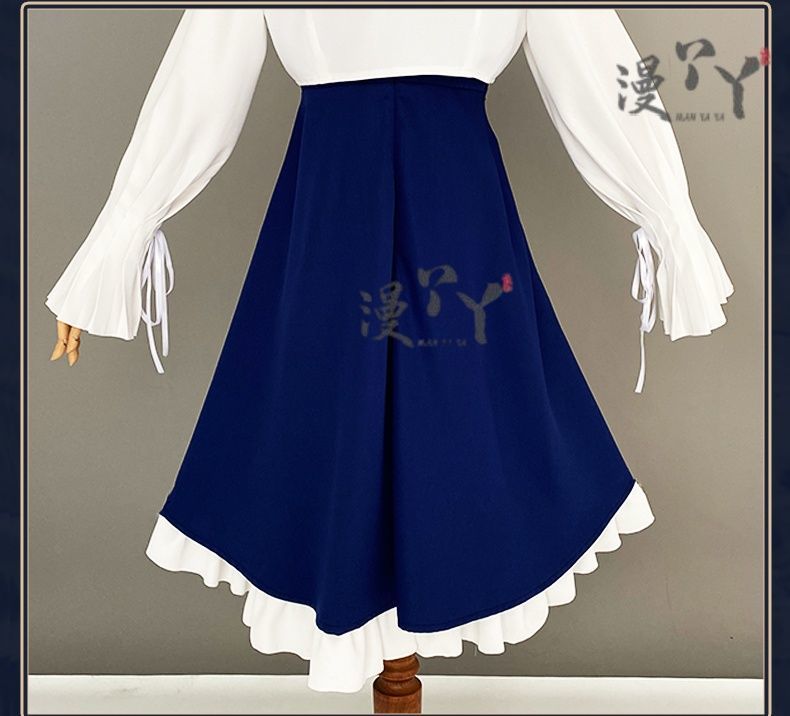 Arknights Amiya Cosplay Costume Set Dress Ear Headband White Navy Games Anime Costumized Outfit for Women