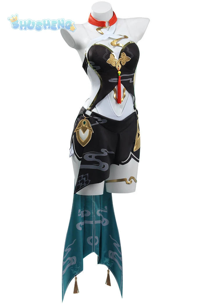 Game honkai: Star rail lingsha cosplay anime women fashion costume role play clothing Halloween carnival outfit full set