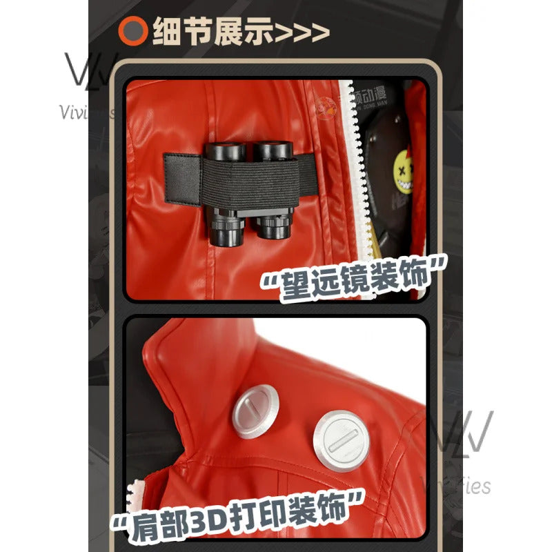 Game Zenless Zone Zero Billy Kid Cosplay Costume Wig Mask Guns Weapons Leather Uniform White Hair Cunning Hares Aka Gentle House