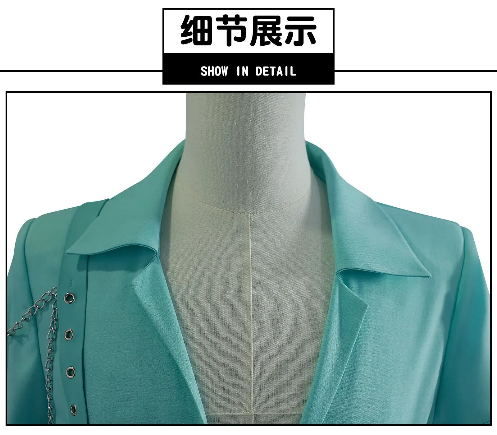 Shusheng-N Anime Alien Stage Luka R7 Cosplay Blink Costume New blue suit pants accessory set Halloween carnival fashion men women uniform