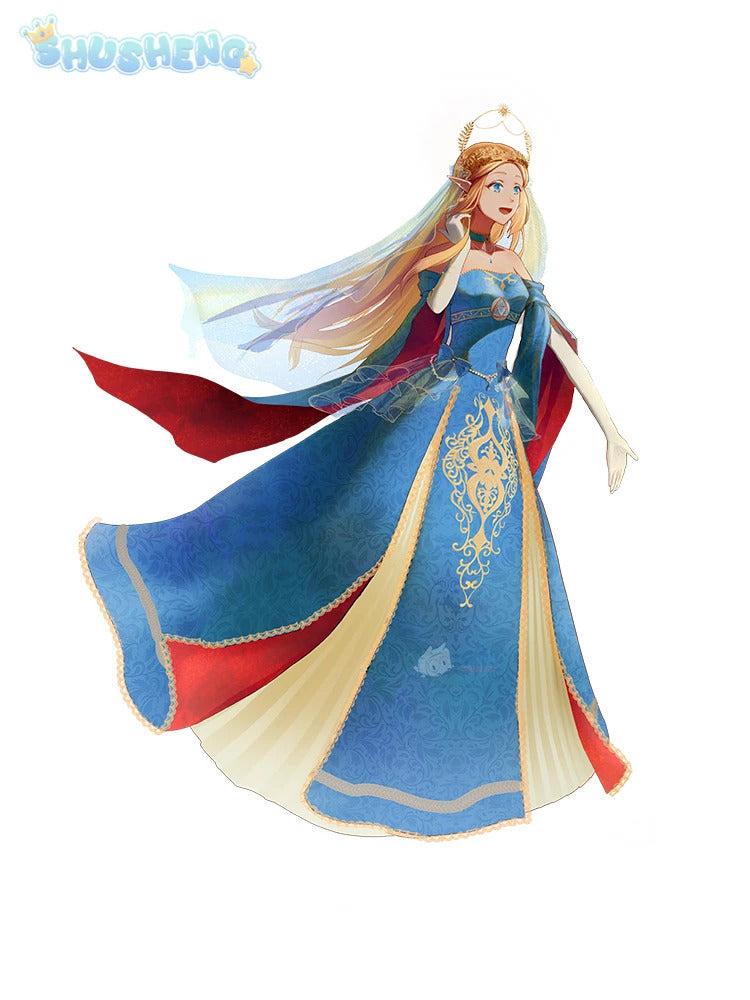 Zelda Cosplay Costume Halloween party wig Elf ears Accessories gorgeous cute Lolita dress Zelda princess Woman set