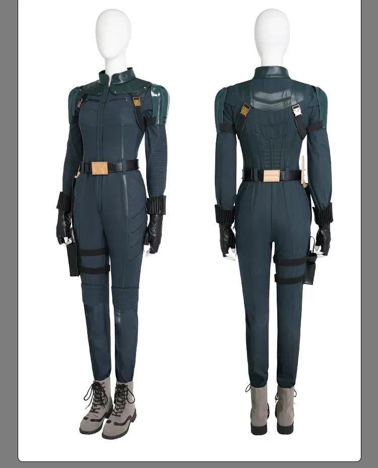 New Yelena Belova Cosplay Costume Jumpsuits Gloves Belt Combats Suit For Women Halloween Party Outfits Custom Made