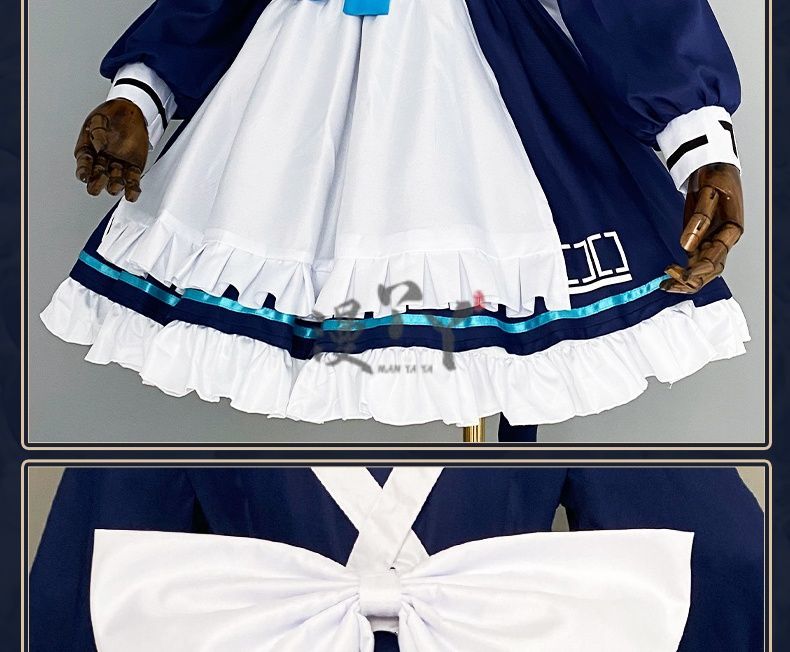 Anime Game Blue Archive Cosplay Saiba Midori Saiba Momoi Costume Maid Uniform Lolita Cat Ears Tail For Halloween Customized