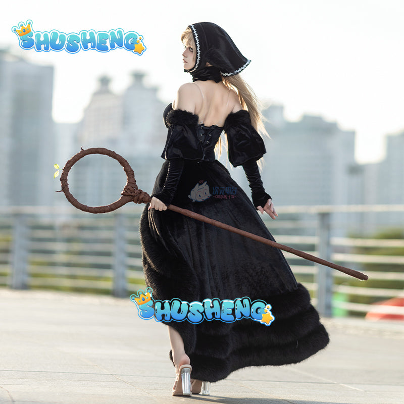 Anime Delicious in Dungeon Marcill Cosplay Costume Wig Set Dungeon Meshi Marcill Magic Clothing Halloween Carnival Women Clothes