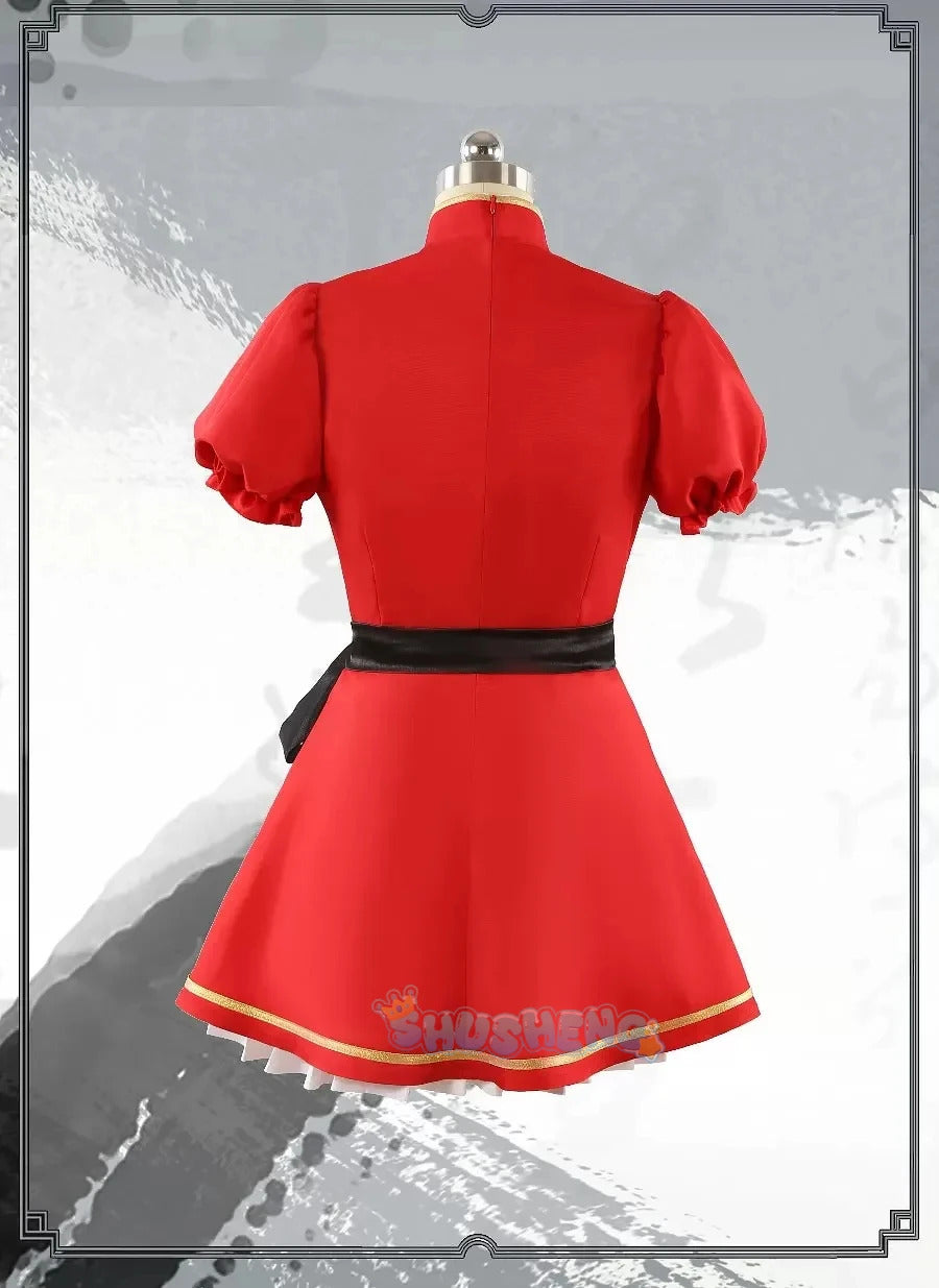 Shusheng Blue Archive Rumi ShanHaiJing Game Suit Lovely Dress Chinese Uniform Cosplay Costume Halloween Party Role Play Outfit