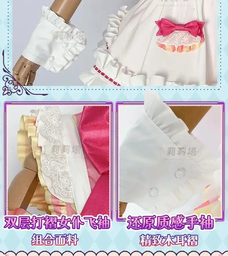 Anime Manaka Laala Pripara Cosplay Costume New Sweet Lolita Dress Wig Accessories Props Uniform Men and Women Cute Maid Set