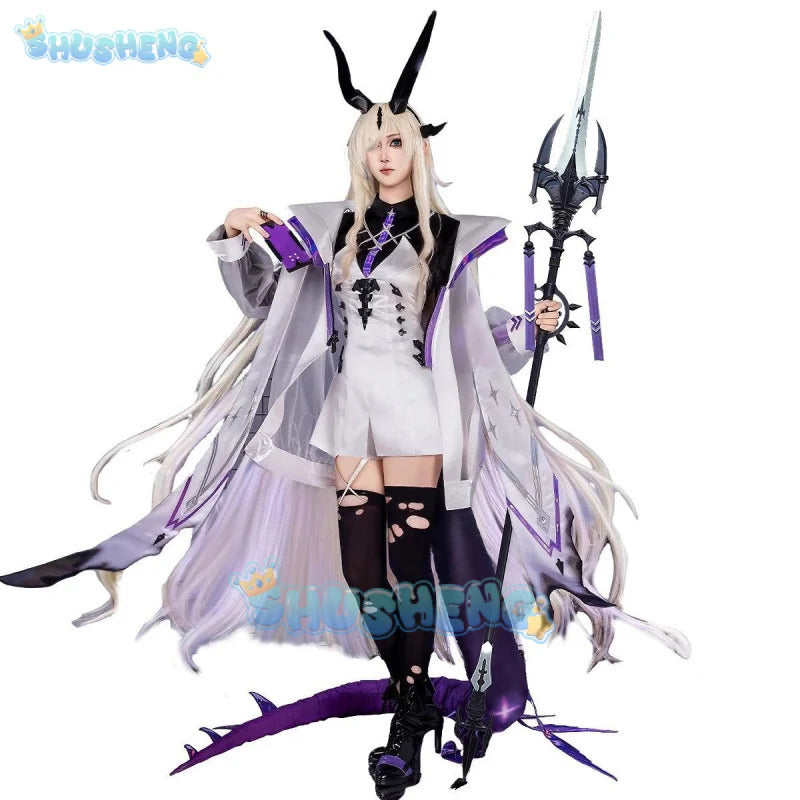 Arknights Necrass Eblana Cosplay Costume Uniform Halloween Carnival Party Christmas Play Role Clothes Clothing