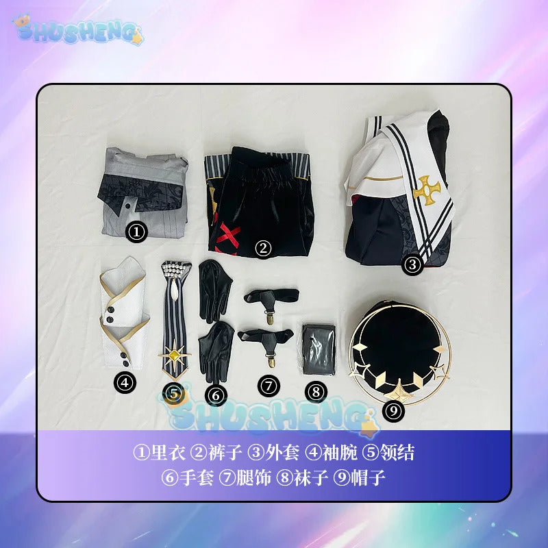 Together Stars!Suo Tsukasa Mashiro Tomoya Sengoku Shinobu Hanamura Fuyume Cosplay Costume Uniform Halloween Carnival Party