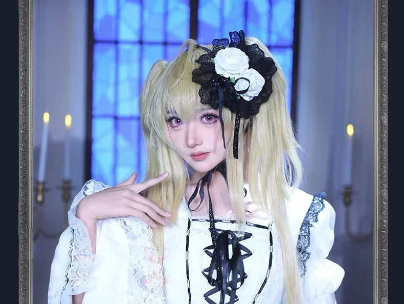 Tsukiyomi Utau Anime Shugo Chara Cosplay Costume Halloween Carnival Sweet Gothic Dress Wig Women Lolita Prop Accessories Uniform