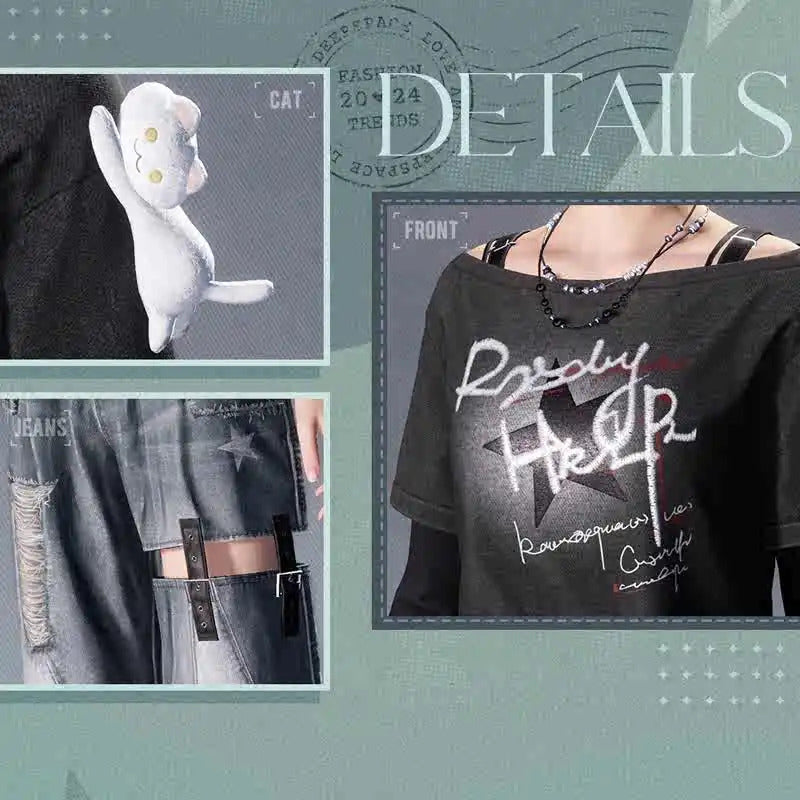 Love and Deepspace Heroines Cosplay Costume Rebellious Declaration Halloween Carnival Party Christmas Play Role Clothing