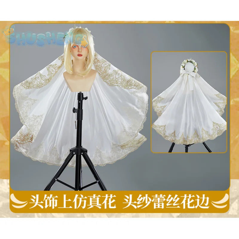 Saber Game FGO Cosplay Fate/Grand Order Costume Elegant gorgeous leather jumpsuit tail headband props Halloween part full set