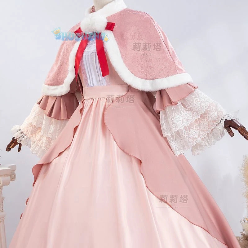 Victoric de Blois Cosplay costume Wig Anise Gosick Pink Dress Maid Lola Uniform Cloak hairpin Halloween Party Girls Women