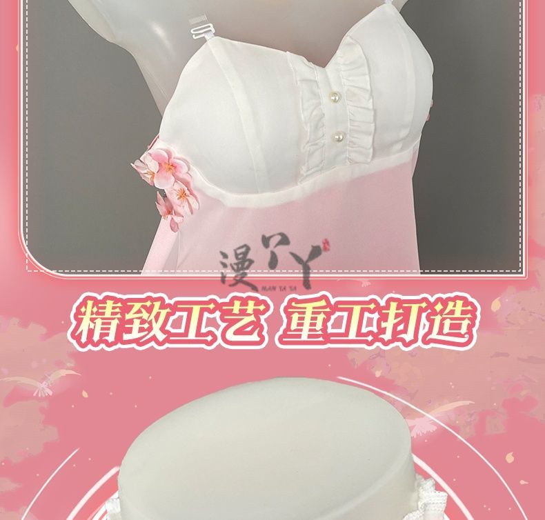 Anime Yosuga No Sora Kasugano Sora Cosplay Costume Girl Sweet Lolita Dress Pajamas Summer Nightgown Ruffle Nightwear Clothes