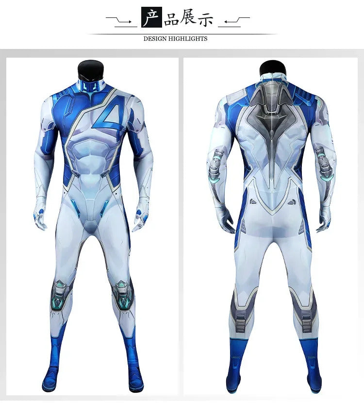 Mister Fantastic Cosplay Costume Reed Richards Uniform Halloween Carnival Party Christmas Play Role Clothes Clothing for Men
